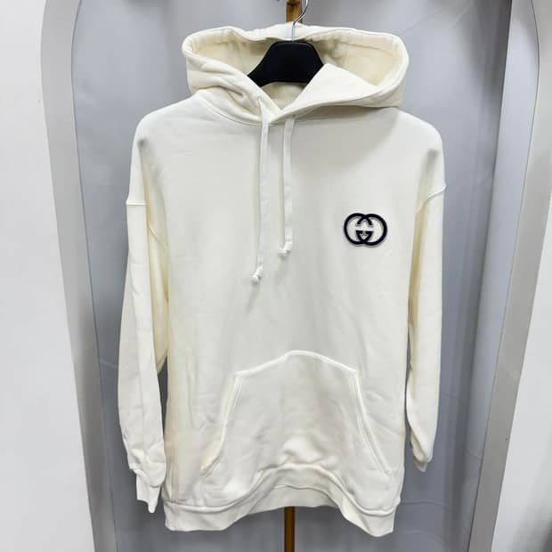 백화점팜 구찌 로고 코튼 후드티 XXS