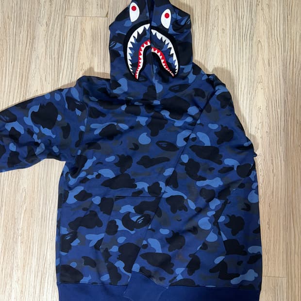 베이프 카모 샤크 청계 후드티 2XL