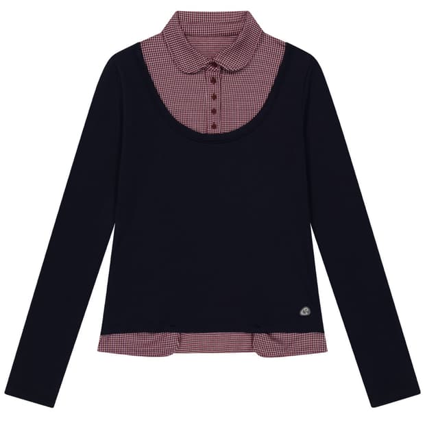 코이세이오 리버시블 롱슬리브 네이비 체크 셔츠