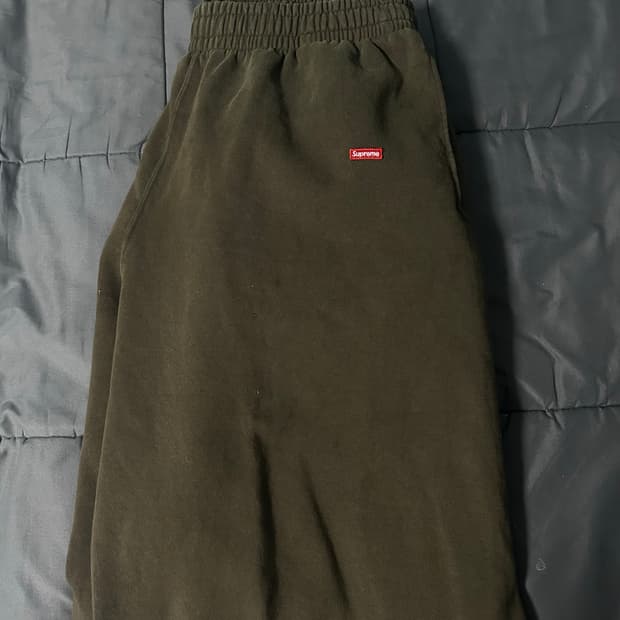 supreme sweatpants dark brown XL