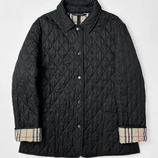 버버리 00's 체크 안감 퀼팅 자켓 PN5520