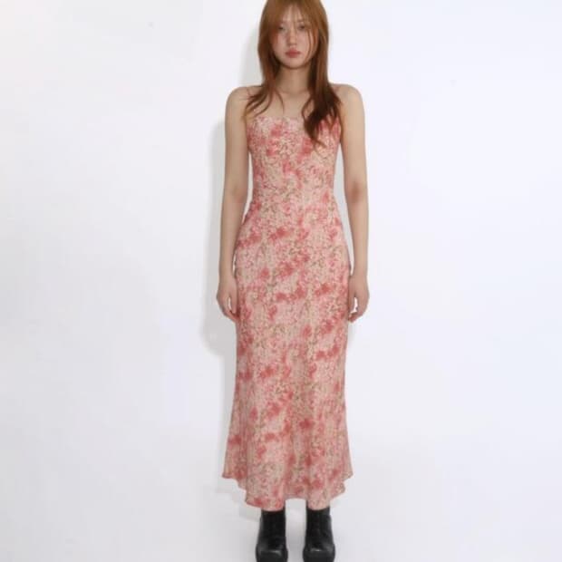 루루서울 Margaret Slim Fit Dress (Pink)  
