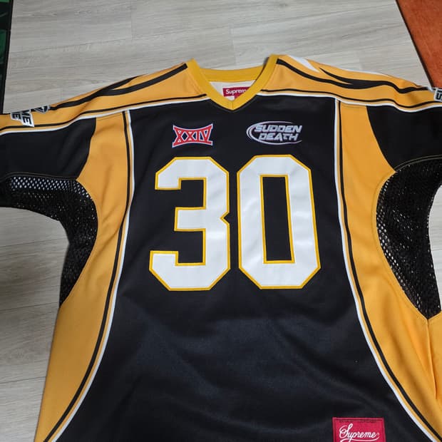 슈프림 서든 데스 풋볼저지 블랙 XL