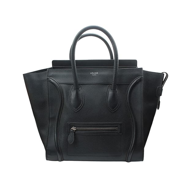 셀린느 블랙 러기지 미듐 토트백