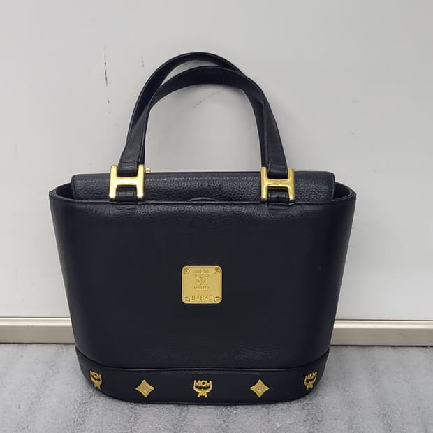 MCM 블랙 토트백,핸드백 23x20x10cm