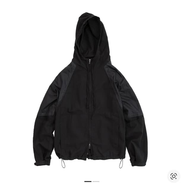 [2] 폴리테루 올드 블록 집 파카 블랙 스트라이프 & 글로시 블랙