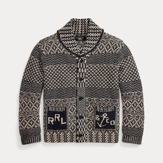 RRL 더블알일 코튼 블렌드 숄 카디건 XL