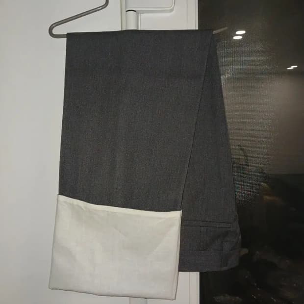 LOEWE GREY WOOL FISHERMAN PANTS