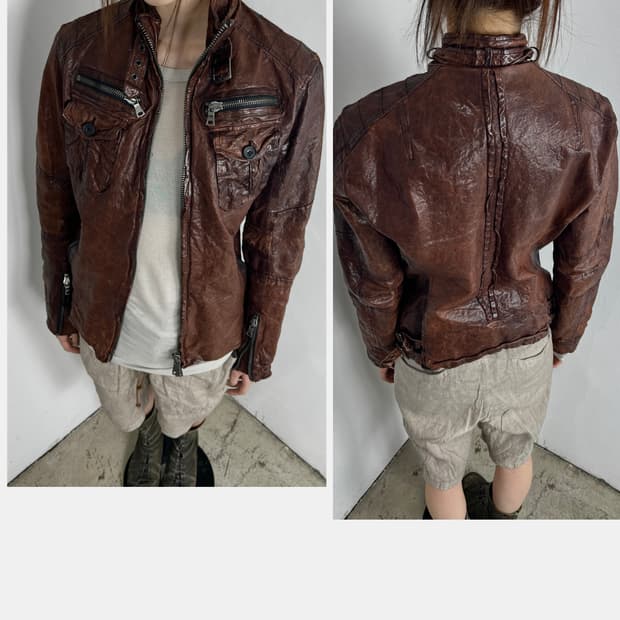 토네이도 마트 (Tornado Mart) 고트 스킨 레더 자켓