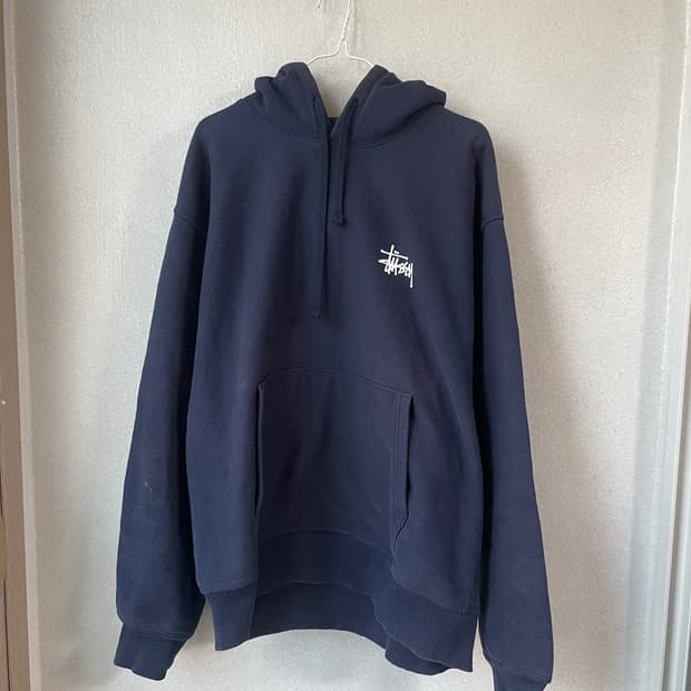 스투시 로고 후드티 L