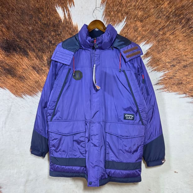 컨버스 데드스탁 덕다운 퍼플 패딩