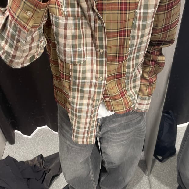 (S) 자라x앤더슨벨 체크셔츠 
