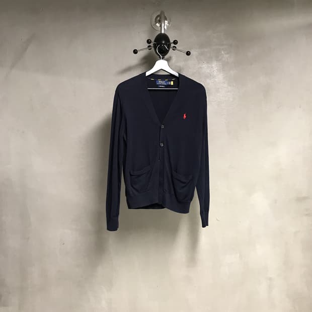 폴로 랄프로렌 QR 니트 가디건 네이비 S