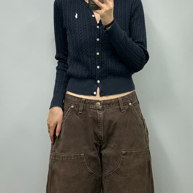 폴로 랄프로렌 꽈배기 케이블 니트 가디건