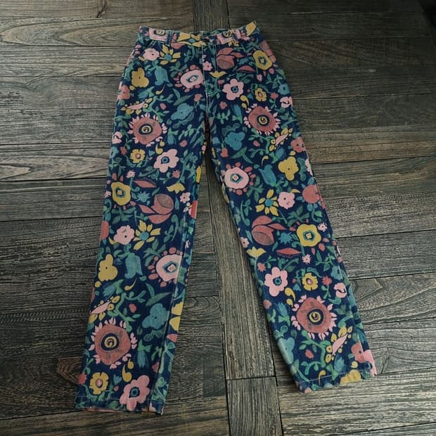 [일본빈티지] 빈티지 패턴 데님 팬츠 청바지 M18654