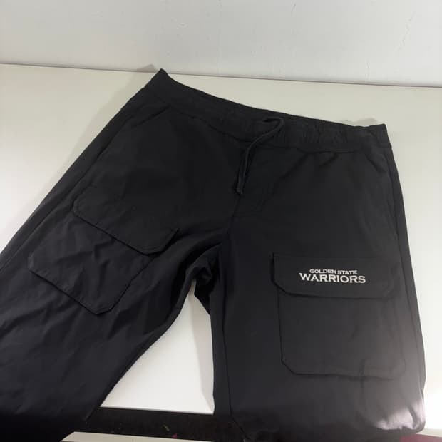 L-XL NBA 블랙 골든스테이트 나일론 조거팬츠