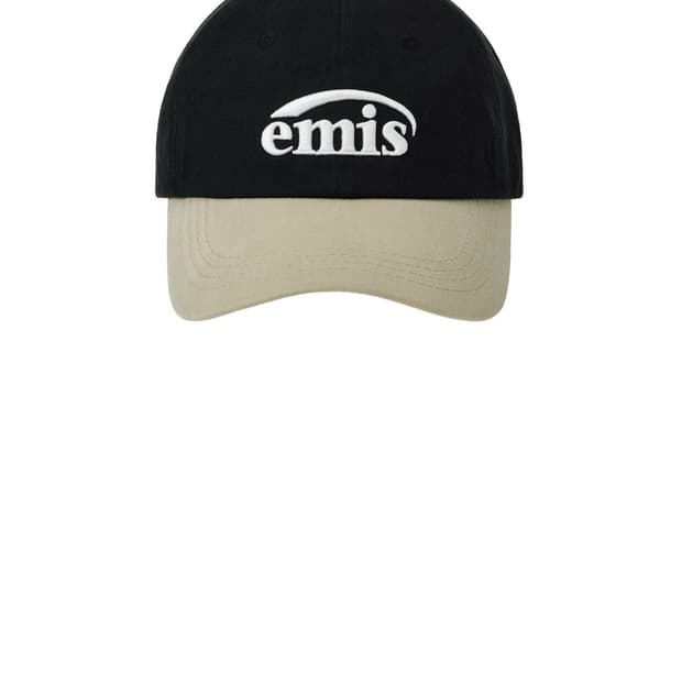 NEW LOGO MIX BALL CAP(RENEWAL)-BEIGE/BLA