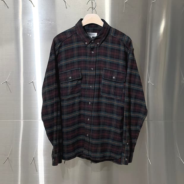 ISABEL MARANT 이자벨마랑 버건디 플란넬 체크 셔츠