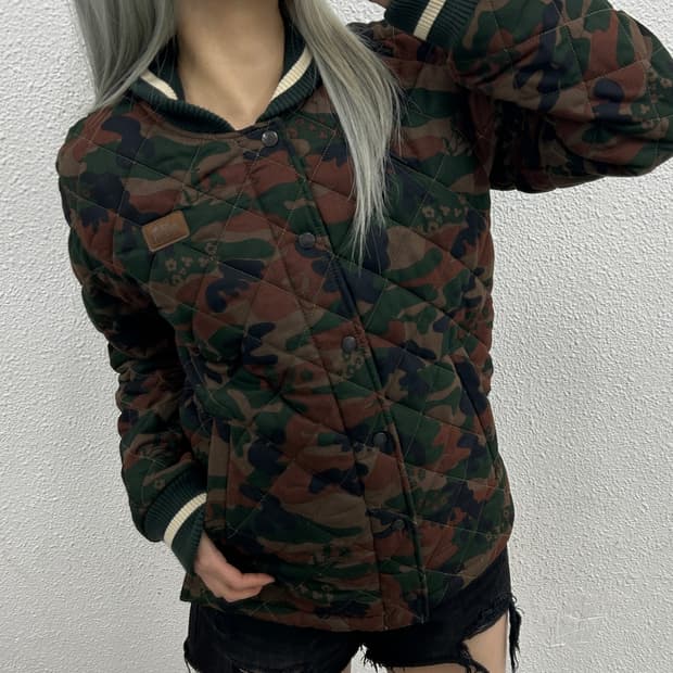 노스페이스 카모패턴 퀄팅자켓 95