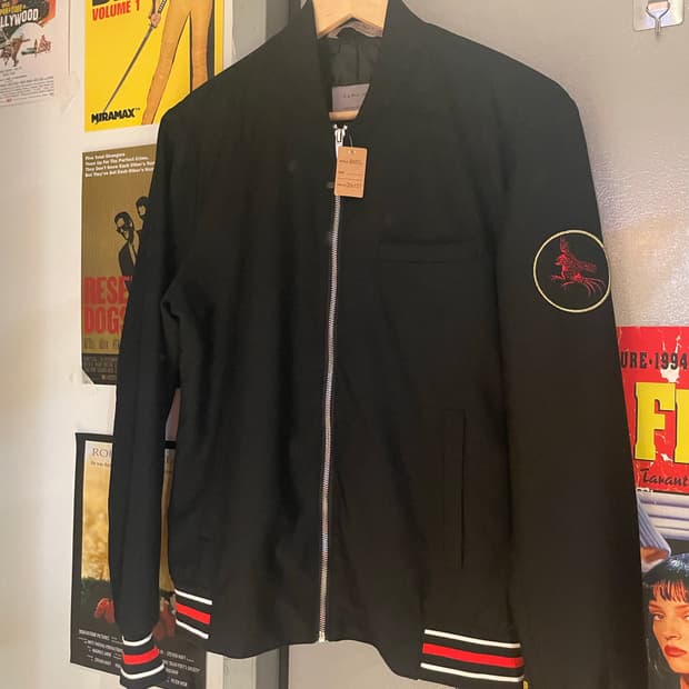 자라맨 zara man 자수 블루종자켓