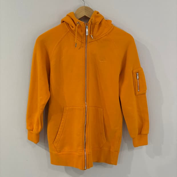 나이키 오렌지색 후드집업 S