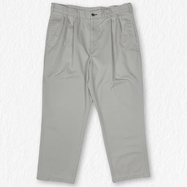 타미힐피거 아이보리 코튼 팬츠