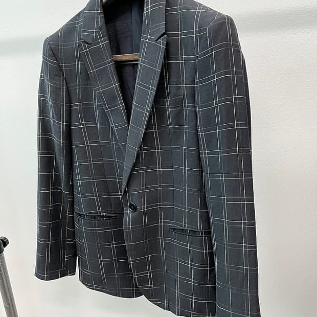 95) 엠포리오알마니 블랙 체크자켓 