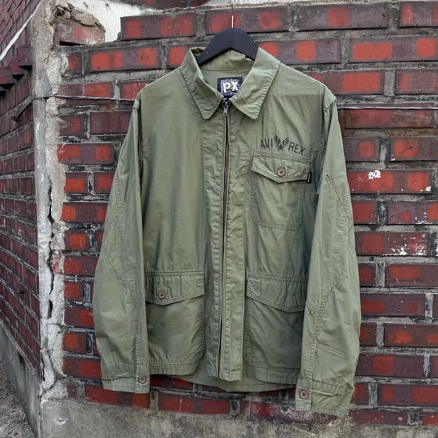 아비렉스 카키 밀리터리 자켓