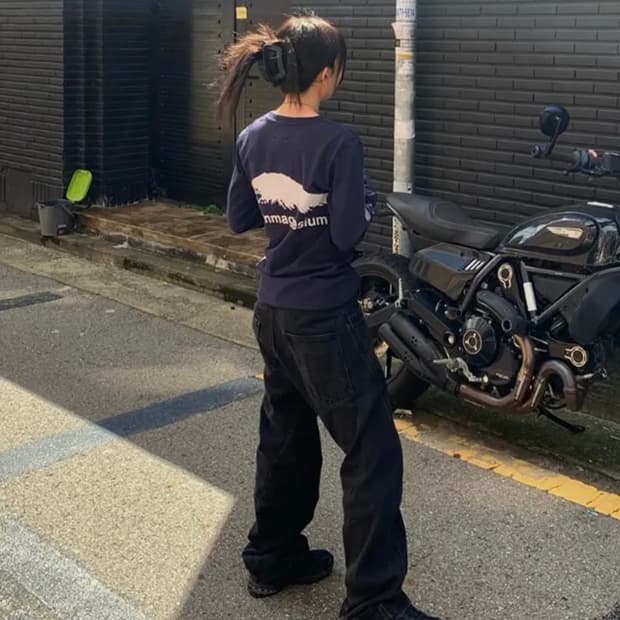 탄산마그네슘 롱슬리브 네이비 우먼 팔아요