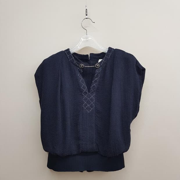 미샤  MICHAA 2022 진주 장식 민소매 블라우스 66사이즈