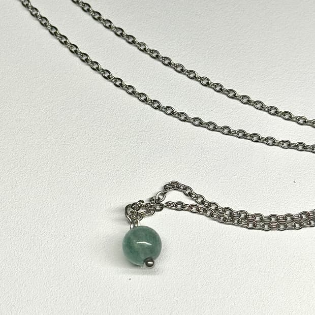 (~11/30) 천연석 버마옥 목걸이