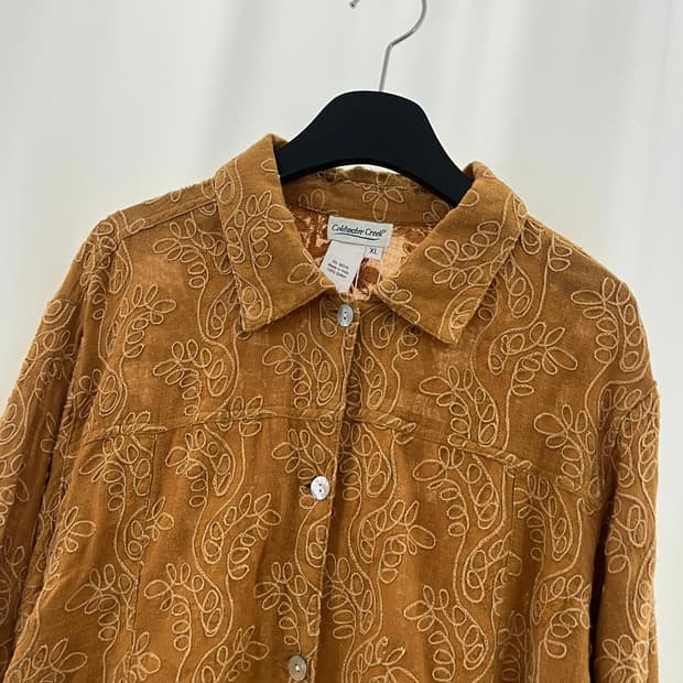 Coldwater Creek embroidery shirt 
