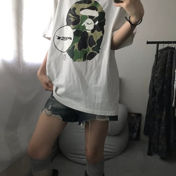 베이프 카모 반팔티셔츠