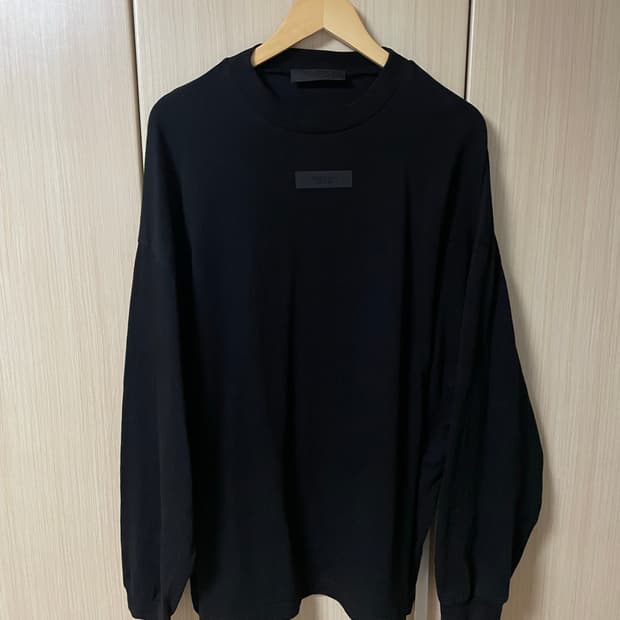 [M] 피어오브갓 에센셜 24SS 긴팔 티셔츠 블랙