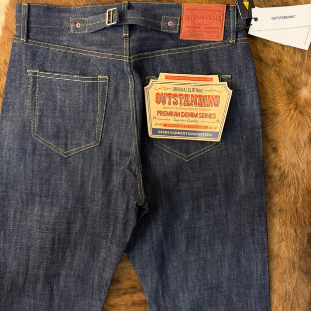 아웃스탠딩 셀비지 데님 팬츠