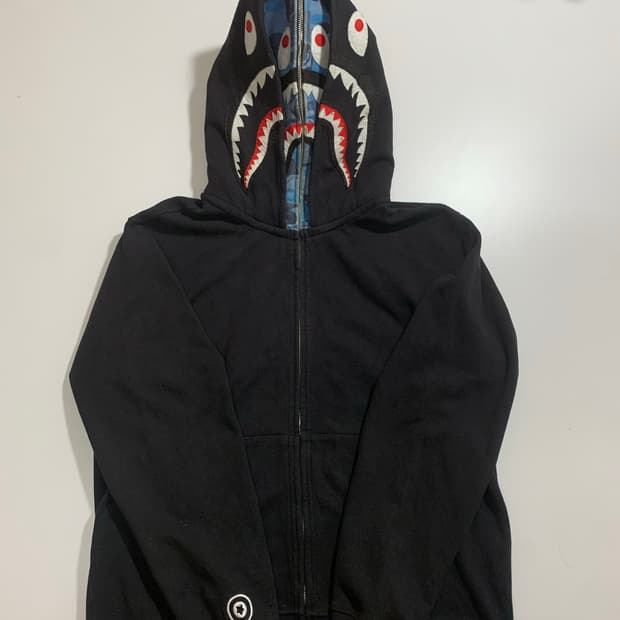 BAPE 샤크 후드집업 XL 블랙