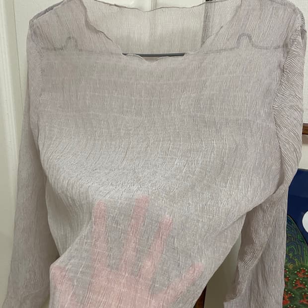 빈티지 오간자 시스루 티 (레이어드 겸용)