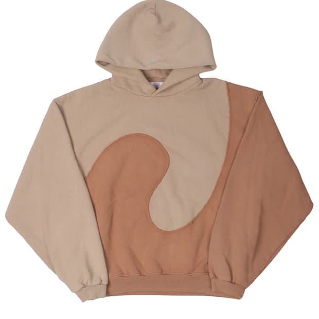ERL wave hoodie washed brown