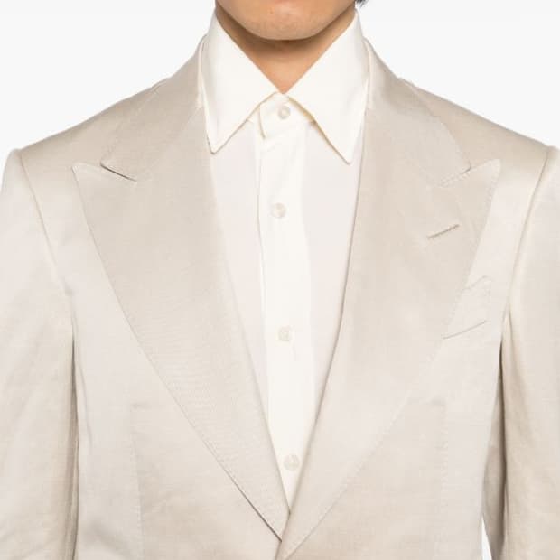 톰포드 싱글 브레스티드 쿠퍼 혼방 수트 상의 블레이저자켓