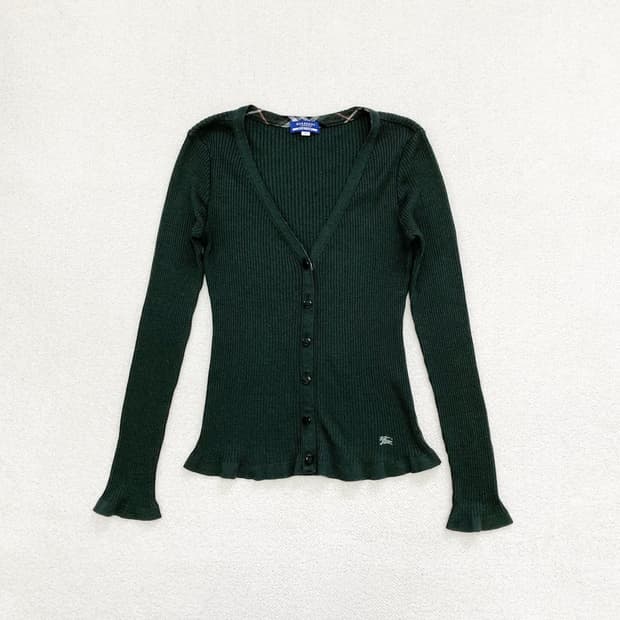 Burberry 버버리 딥말차 골지 슬림핏 가디건