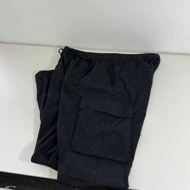 L H&M 흐앤므 블랙 카고 조거팬츠