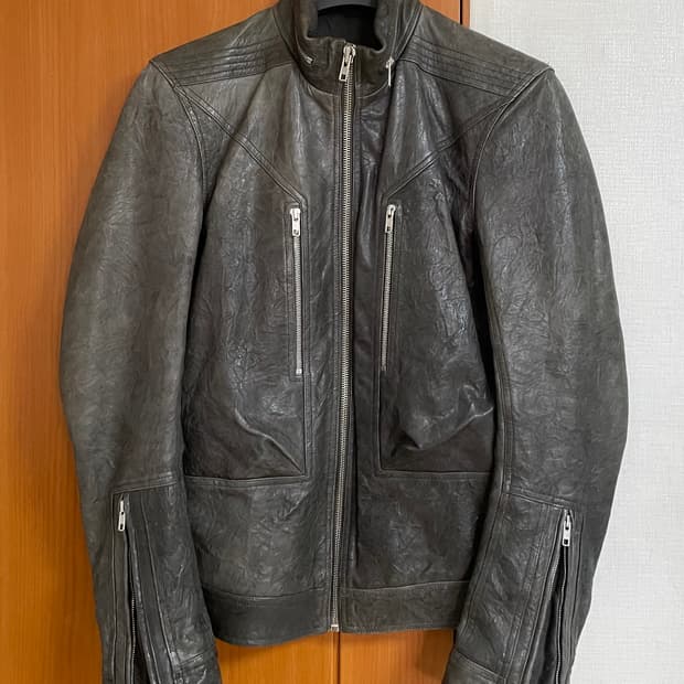 Rick Owens 릭오웬스 인타르시아 카고 레더 자켓 RU16S