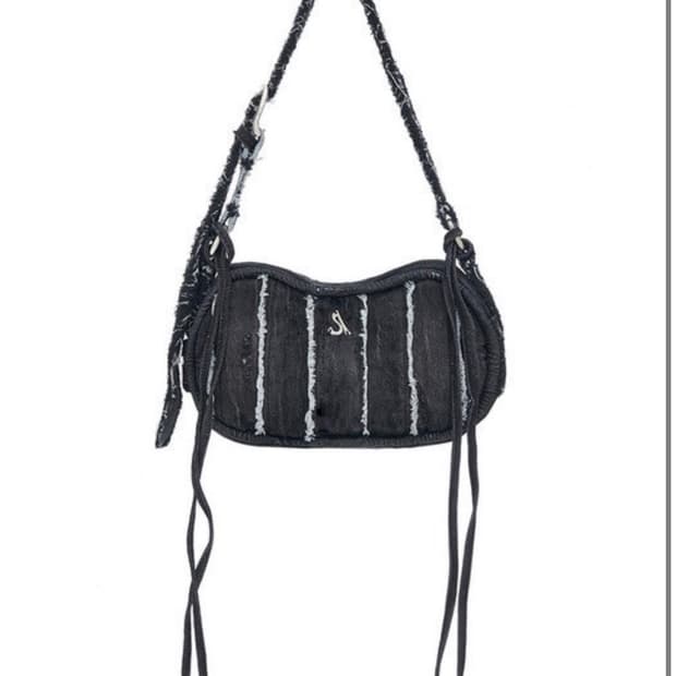 애프터아워즈 데님 CUT-OFF 숄더백 [블랙]