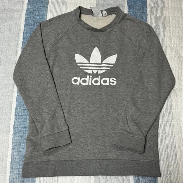 아디다스 회색 맨투맨 M (상태 최상‼️) 구매시 프로스펙스 비니 무료 
