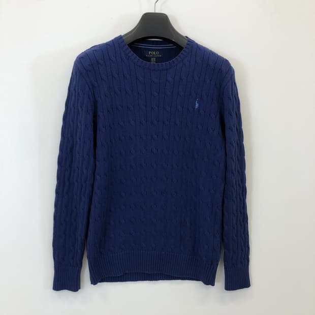 폴로 랄프로렌 케이블니트 블루포니 66