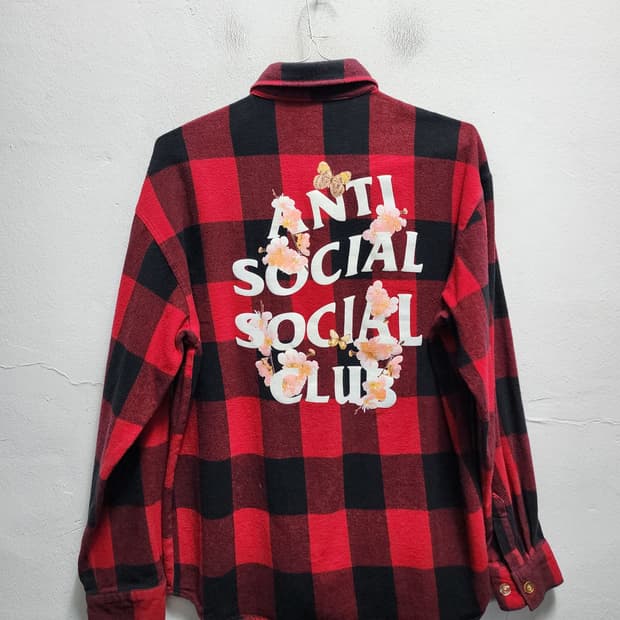 안티소셜소셜클럽 플란넬 셔츠 XL