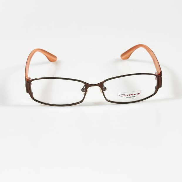 CAMO 브라운 메탈 슬림 스퀘어 빈티지 안경