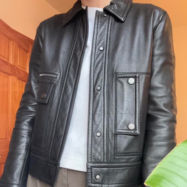 헬무트 랭 양가죽 램스킨 자켓 Small