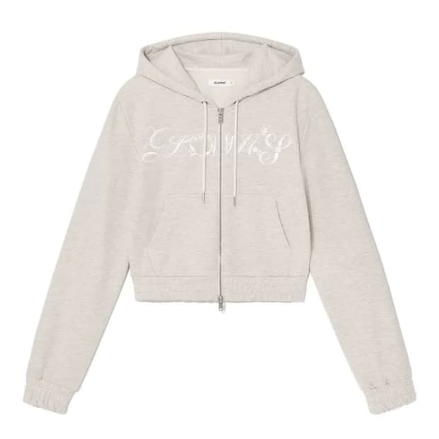 [M] 글로니 보니 크롭 후드집업 오트밀