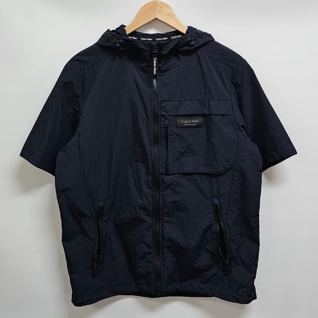 캘빈클라인 퍼포먼스 반팔 후드 바람막이 M